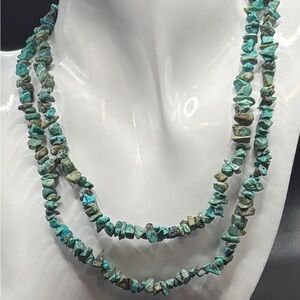 Howlit Turquoise Infinity Chip Necklace
